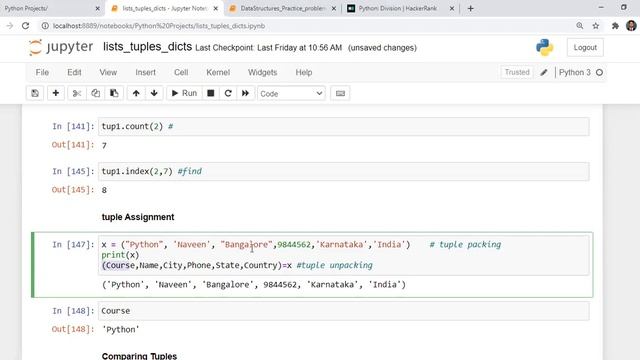 Python Full Stack: Tuples| Day - 05 смотреть онлайн