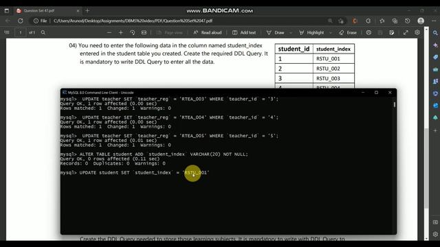 Data Base Task 47 | 1st Year | Java Institute For Advanced Technology смотреть онлайн