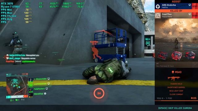 Battlefield 2042: RTX 3070 + Ryzen 7 5700X | Ultra | 1080p смотреть онлайн