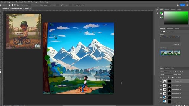 AI-Powered Album Recreation: Unleash Creativity with Adobe Photoshop Beta! смотреть онлайн