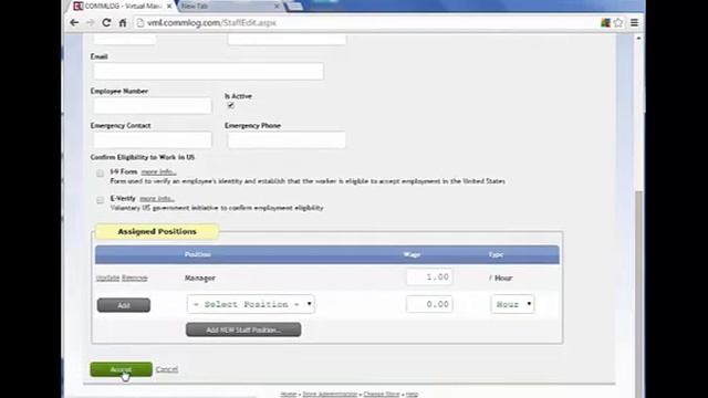 Virtual Manager Log - Add New Employee смотреть онлайн