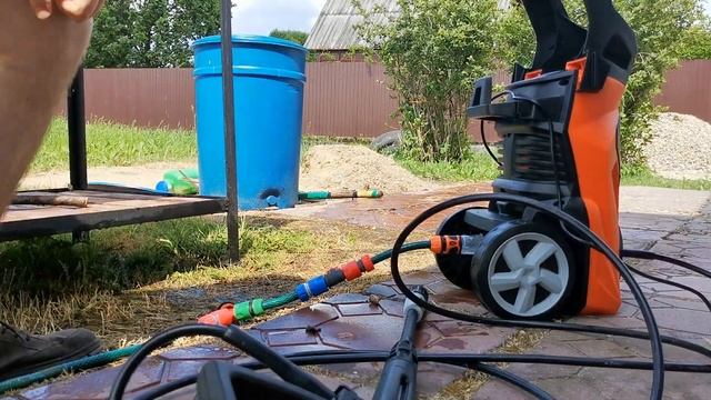 Дачные будни | Подключил мойку высокого давления DAEWOO DAW 500 к забору воды из реки