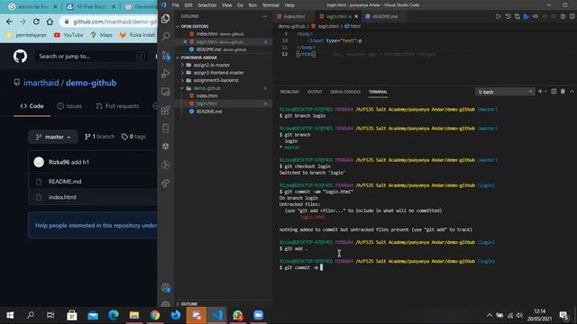 Demo GITHUB Remote | Team Work смотреть онлайн