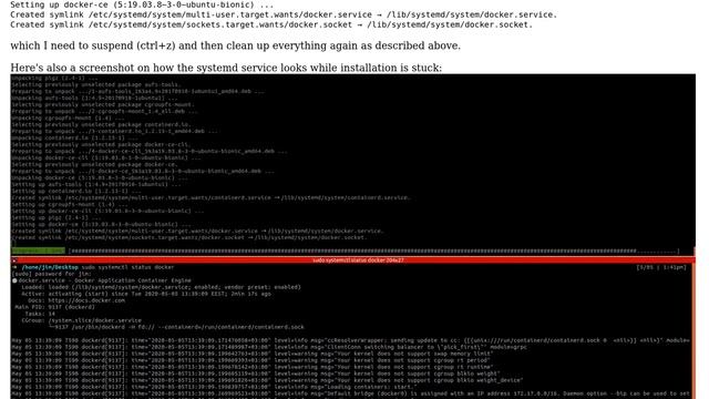 DevOps & SysAdmins: Docker-ce suddenly broke - cannot reinstall, hangs in systemd service enable смотреть онлайн