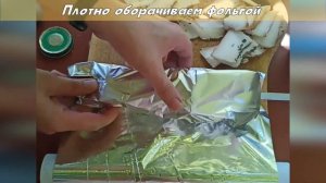 Картошка с салом на мангале в фольге на шампурах. Закуски