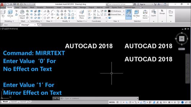 How to Mirror Text In AutoCAD / MIRRTEXT Command /AutoCAD Tips & Tricks смотреть онлайн