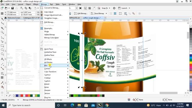 How to make 3d Bottle with Label in Corel draw // Corel mai 3d bottle with label ke sath banaye ? смотреть онлайн
