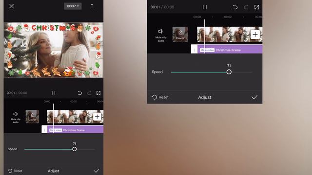 How to add Christmas Frame effect to video in CapCut App смотреть онлайн