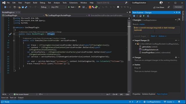Git Submodules in Visual Studio part 3 - Including the shared project and committing the changes смотреть онлайн