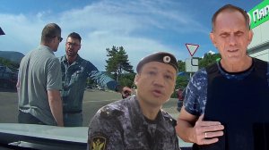 Очумевший тротуарный бык байкер. Быдло с ЛНР берет в коробочку. Анонс по схватке с приставами