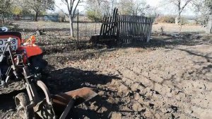 Вспашка огорода японским минитрактором kubota b7001