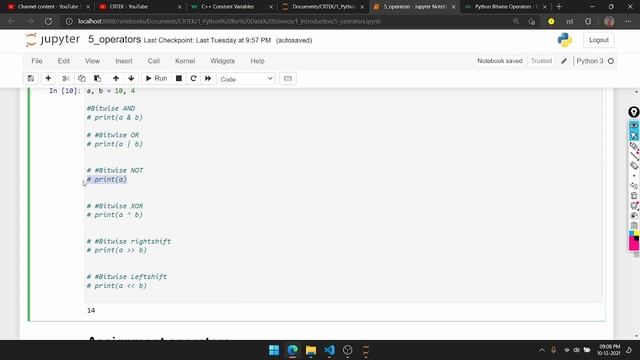 Python Bitwise Operators in Python Kannada | PYTHON PROGRAMMING IN KANNADA #18 | Charan H U смотреть онлайн