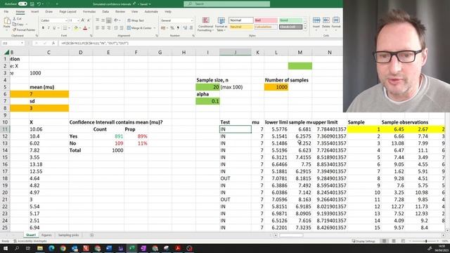 Confidence Interval Simulation in Excel смотреть онлайн