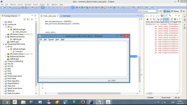 connect java with Oracle 11g part4 смотреть онлайн