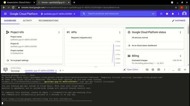 Awwvision: Cloud Vision API from a Kubernetes Cluster | Machine Learning APIs | GSP066 смотреть онлайн