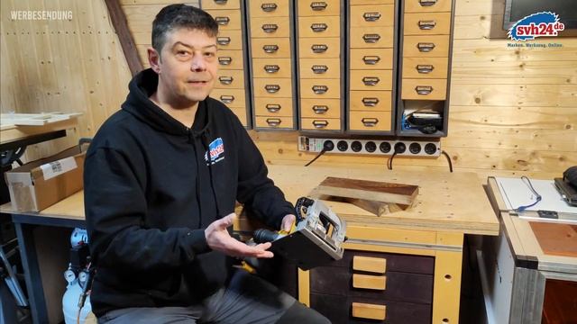 Test & Produktreview | DeWalt 18V Akku Flachdübelfräse DCW682NT | Svh24.de