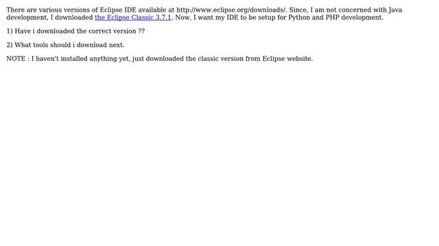 Software Engineering: Setting up Eclipse IDE for Python and PHP development смотреть онлайн