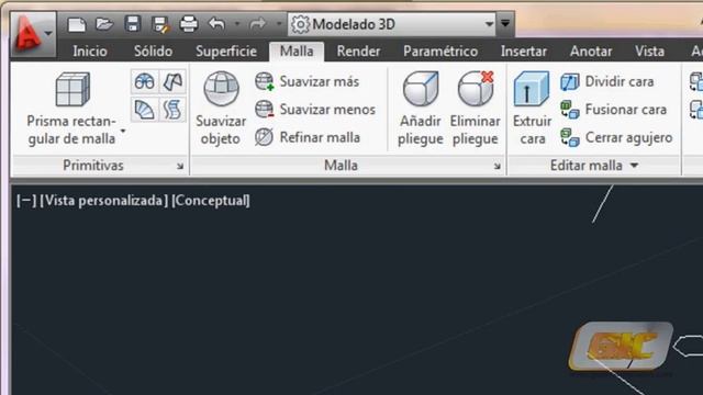 39.1.3-a Mallas (Curso Autocad 2012, www.guiasinmediatas.com) смотреть онлайн