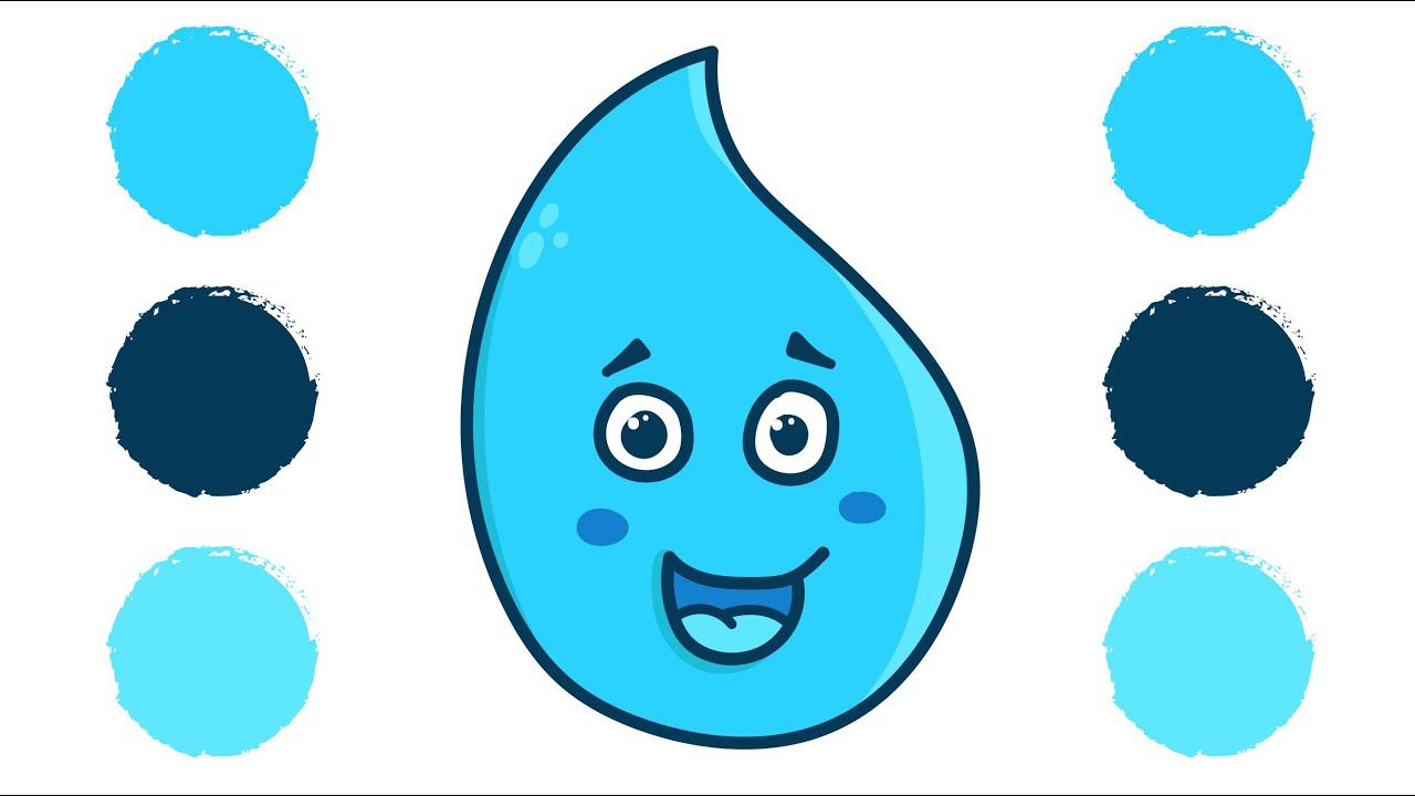 Как нарисовать КАПЛЮ / Раскраска КАПЛЯ / How to draw a DROP / coloring a DROP смотреть онлайн