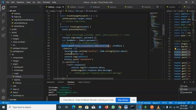 Authentication Using React and Node.js смотреть онлайн