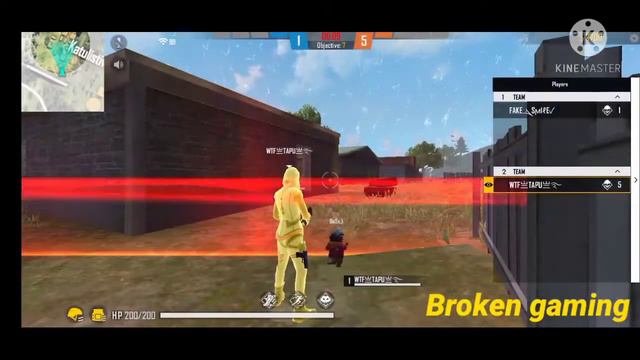 Broken Gaming WTF TAPU v/s Fake Smile 1V/S 1 clash squad match FREE FIRE смотреть онлайн
