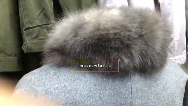 Кашемировое пальто с меховым воротником из песца - ПИНК смотреть онлайн