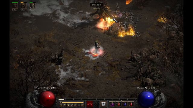 Hardcore Necromancer vs Diablo Clone (Diablo 2 Resurrected/SinglePlayer) смотреть онлайн