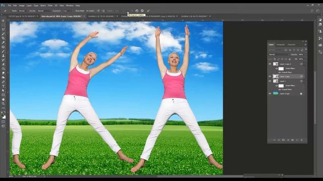 Puppet Warp tool part 2 | कैसे मोड़ें एक ही फोटो को बिना क्वालिटी ख़राब किए | Photoshop in Hindi смотреть онлайн