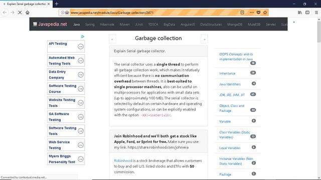 Explain Serial garbage collector.
| javapedia.net смотреть онлайн