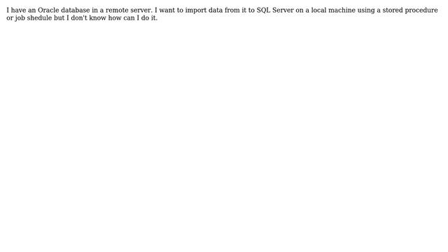 Import data from Oracle to SQL Server смотреть онлайн