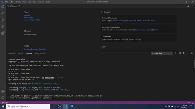 First React app using create-react-app | VS code | npx | npm смотреть онлайн