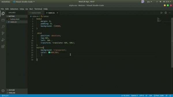 Glowing Button Tutorial using HTML and CSS| HTML CSS | V S Code |