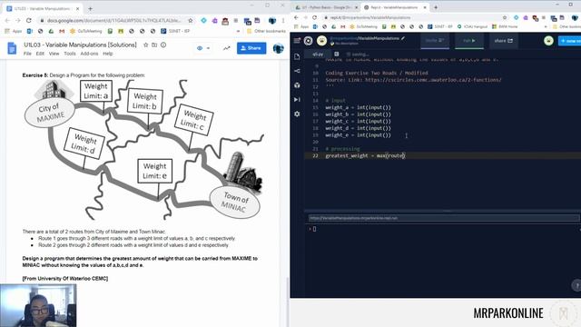 Maximum Weight Carried | Python Basics U1L3 смотреть онлайн