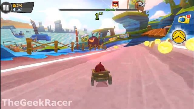 1st car race in ANGRY BIRDS GO! - Funny racing game for kids смотреть онлайн