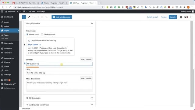 How to Add a Title Tag to Pages and Blog Posts in WordPress смотреть онлайн