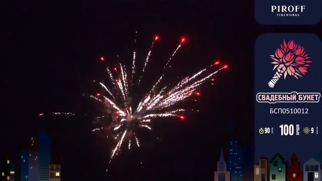 Свадебный букет БСП0510012 PIROFF Салют на свадьбу в СПб смотреть онлайн