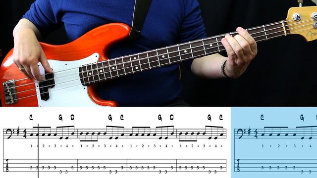 Tom Petty - I Won't Back Down (Bass cover with tabs) смотреть онлайн
