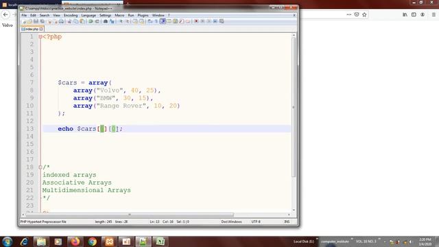 36. PHP TUTORIAL - Multidimensional arrays смотреть онлайн