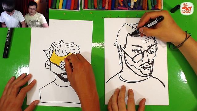 Издеваемся на КУПЛИНОВЫМ / рисуем ютуберов смотреть онлайн