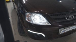 Шикарный ближний и дальний свет на Лада Ларгус. Lada Largus би-диодные линзы в фары.