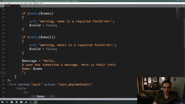 How to build a contact form in PHP, PHP web forms - Lesson 5 by Tech2Boot смотреть онлайн