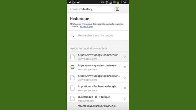 Effacer l'historique de Google Chrome sur Android (Samsung, LG, HTC...) смотреть онлайн