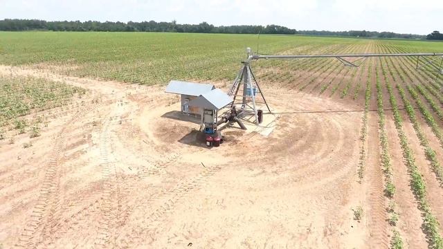 Valley Pivot Irrigation. 2016 Dooly County Cotton Crop. смотреть онлайн