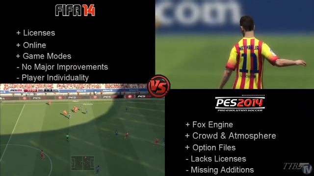 [TTB] FIFA 14 Vs PES 2014 - Gameplay Comparison & More! - Which Game is for You?! смотреть онлайн