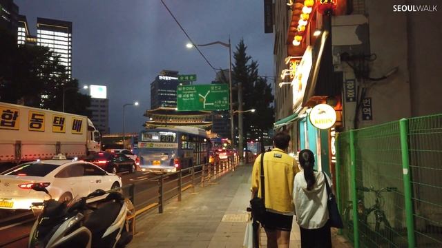 [4K] Walk To Namdaemun At Night : Nightlife Of Backstreets Of Seoul City