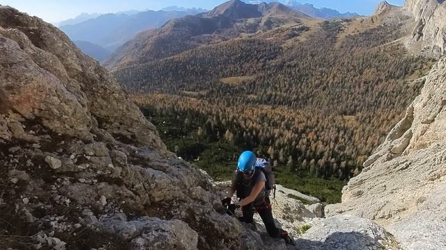 Ferrata Fusetti Sass de Stria Dolomiti смотреть онлайн