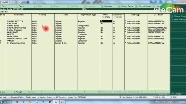 Export ( in excel ) Party name with Address and GST number in Tally ERP 9 смотреть онлайн