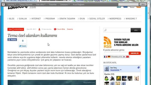 Google Translate'yi Web Sitemize Eklemek смотреть онлайн