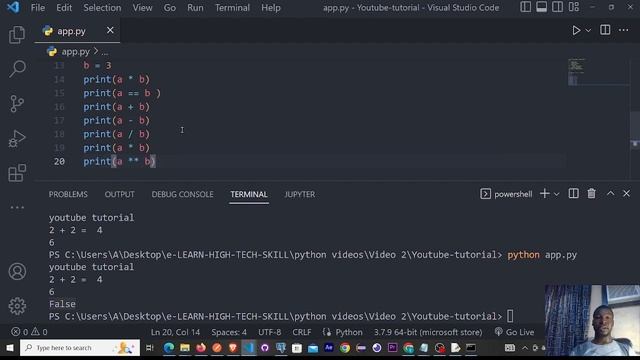Python operators tutorial смотреть онлайн