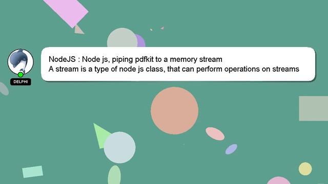NodeJS : Node js, piping pdfkit to a memory stream смотреть онлайн